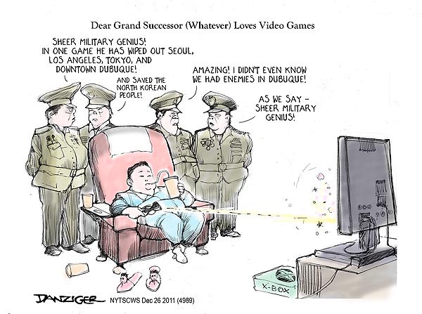 Dec 28 2011 - Kim Jong Un, N Korea, political cartoon - Danziger Cartoons