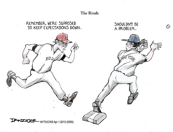 Yankees and Red Sox - Danziger Cartoons