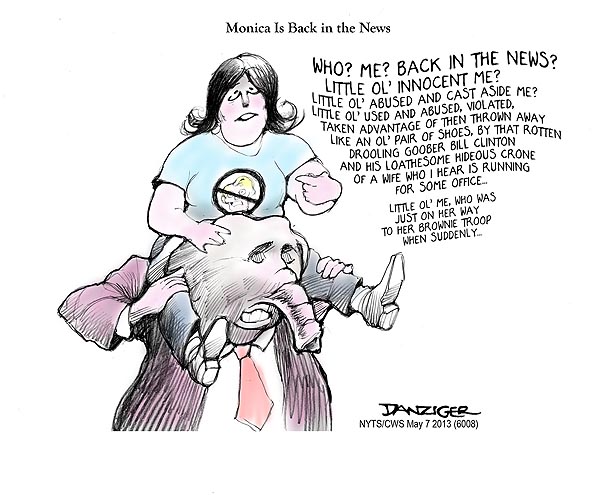 bill clinton monica political cartoon